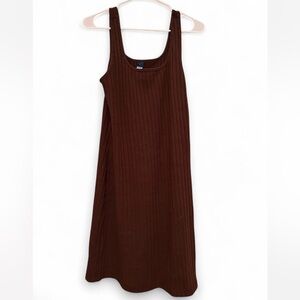 Brown Body Con Midi Dress Old Navy Ribbed
